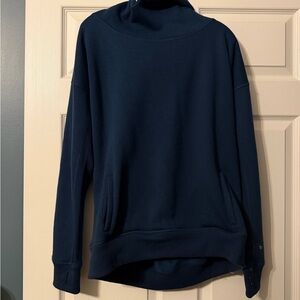 Zyia Navy Blue Cowlneck Hoodie